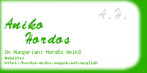 aniko hordos business card